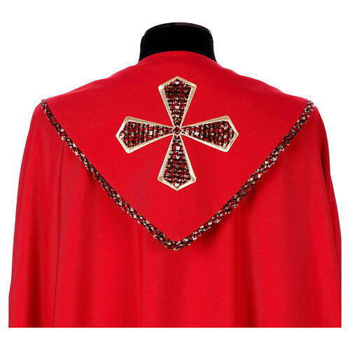 Roman cope 100% polyester with machine-embroidered cross on the back Gamma 2