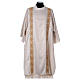 Dalmatic and stole with golden embroidery 100% polyester s1