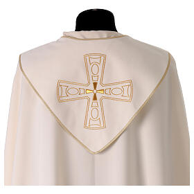Pluviale 100% Polyester goldenen Kreuz Gamma