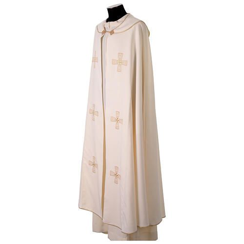 Pluviale 100% Polyester goldenen Kreuz Gamma 3