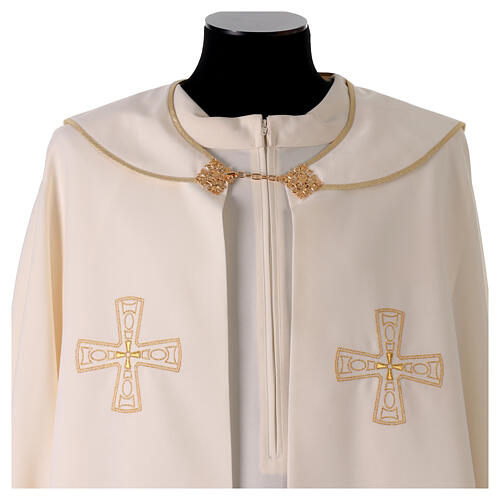 Pluviale 100% Polyester goldenen Kreuz Gamma 4