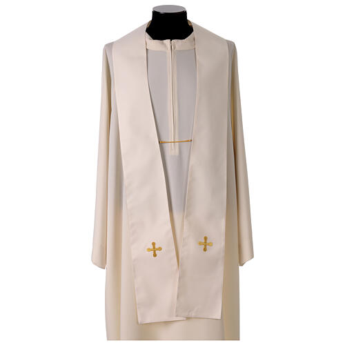 Pluviale 100% Polyester goldenen Kreuz Gamma 7