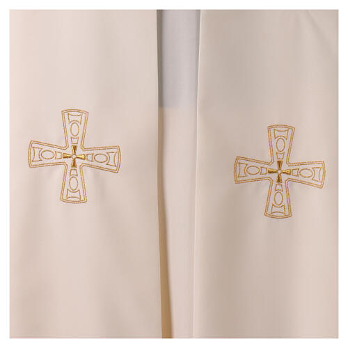 Capa de Asperges 100% poliéster cruz dourada Gamma 5