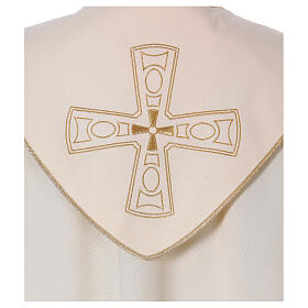 Liturgical cope 100% polyester with golden cross