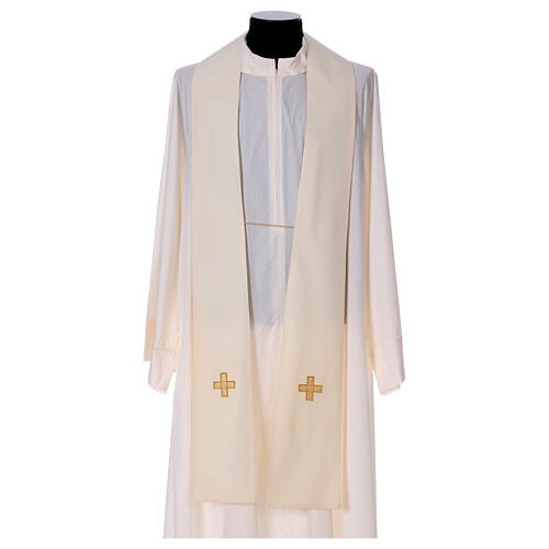 Liturgical cope 100% polyester with golden cross 6