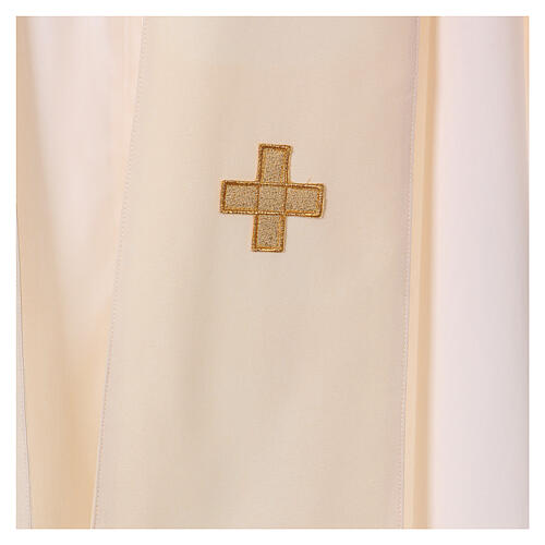 Liturgical cope 100% polyester with golden cross 7
