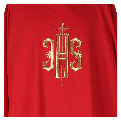 Dalmatic, cross with embossed IHS, 100% polyester 2