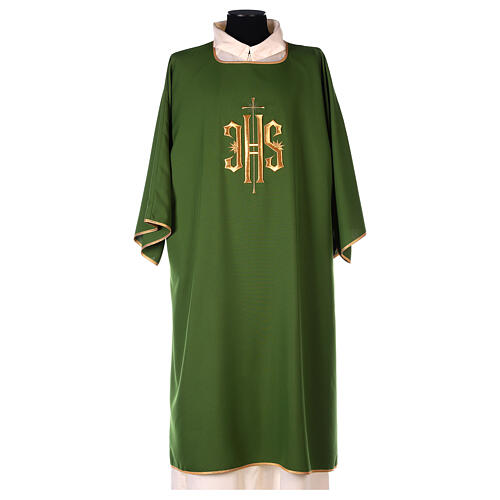 Dalmatic, cross with embossed IHS, 100% polyester 3