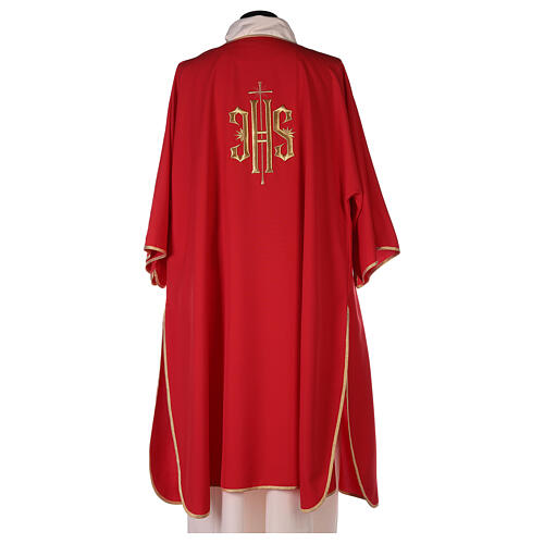 Dalmatic, cross with embossed IHS, 100% polyester 9