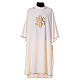 Dalmatic, cross with embossed IHS, 100% polyester s6