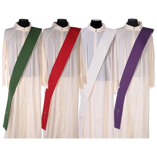 Deacon dalmatic cross with embroidered IHS 100% polyester 13
