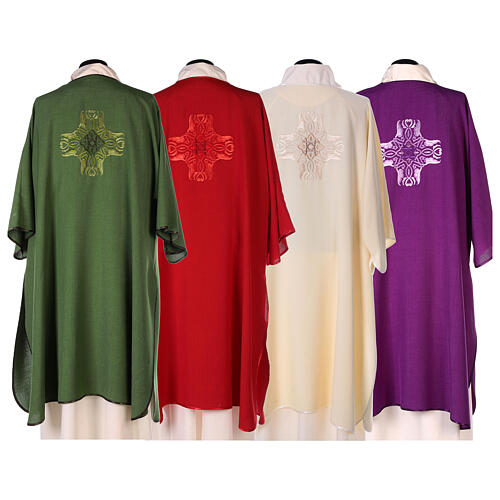 Dalmatic, cross with braided pattern, 100% polyester 10