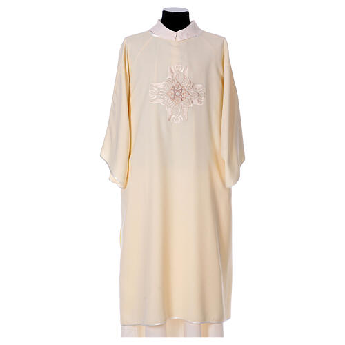 Dalmatic with woven cross decoration 100% polyester 6