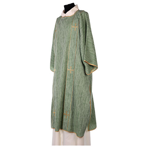 Dalmatic with golden cross, polyester cotton and lurex 8