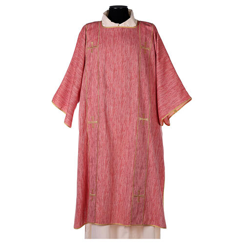 Dalmatic with golden cross, in polyester cotton lurex 4