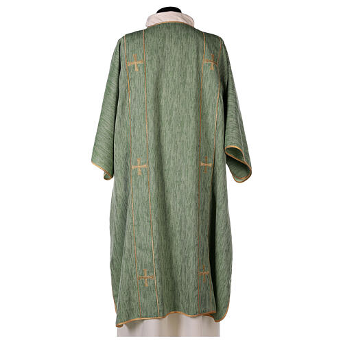 Dalmatic with golden cross, in polyester cotton lurex 10