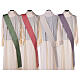 Dalmatic with golden cross, in polyester cotton lurex s13