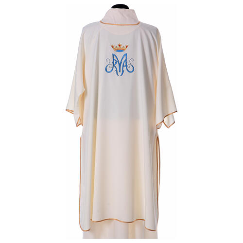 Marian dalmatic, ivory colour, crown, 100% polyester 3