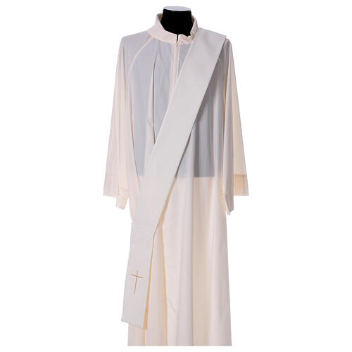 Ivory dalmatic with Marian crown 100% polyester 4
