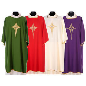 Dalmatic 100% polyester, cross and star