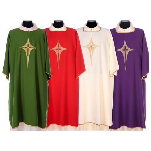 Dalmatic with star cross 100% polyester 1