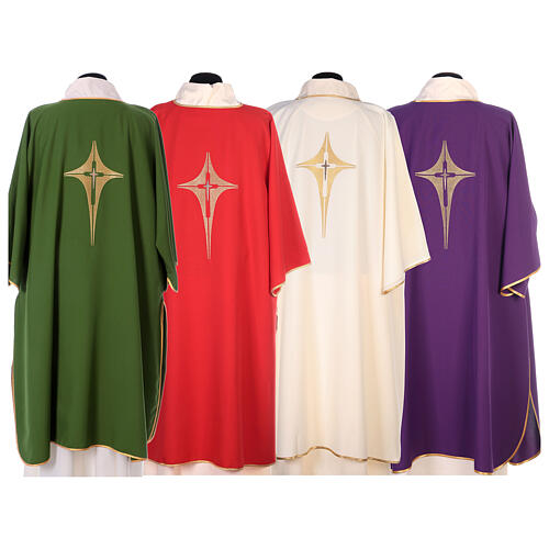 Dalmatic with star cross 100% polyester 8