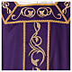 Embroidered chasuble with golden decorations in 100% polyester s2