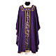 Embroidered chasuble with golden decorations in 100% polyester s9