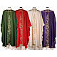 Embroidered chasuble with golden decorations in 100% polyester s10