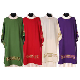Dalmatic 100% polyester, galloon, gold embroidery Gamma
