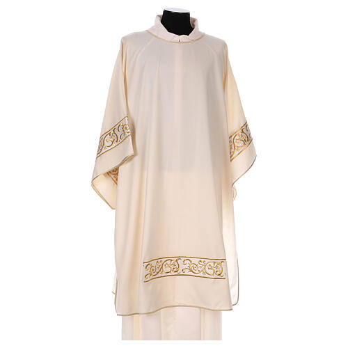 Dalmatic 100% polyester, galloon, gold embroidery Gamma 7