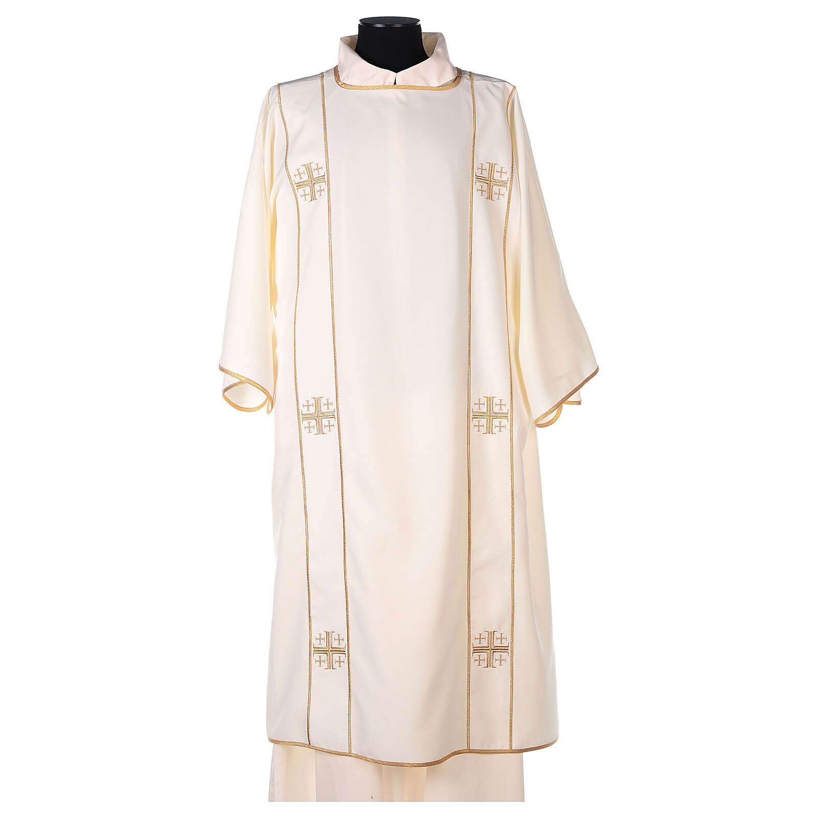 Dalmatic with stole, 100% polyester, cross pattern | online sales on ...