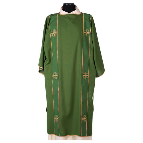 Dalmatic with stole, 100% polyester, cross pattern 3