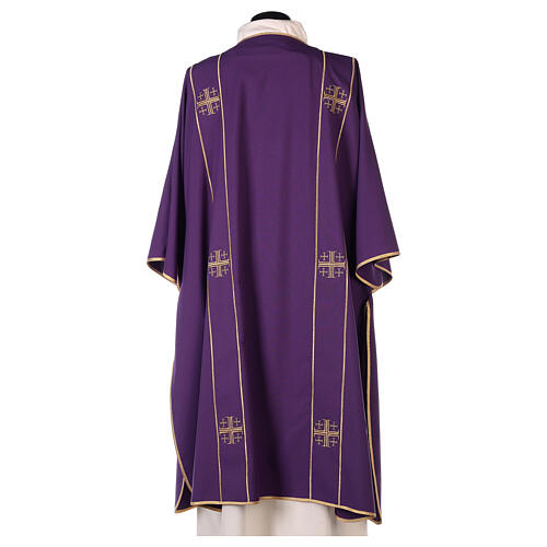 Dalmatic with stole, 100% polyester, cross pattern 9