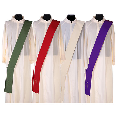 Dalmatic with stole, 100% polyester, cross pattern 11