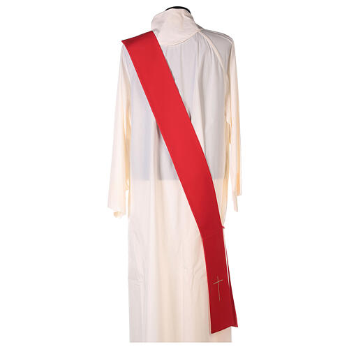 Dalmatic with stole, 100% polyester, cross pattern 12