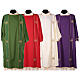 Dalmatic with stole, 100% polyester, cross pattern s1