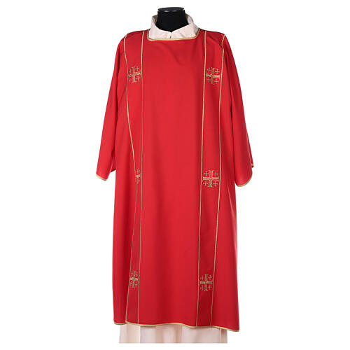 Dalmatic with stole 100% polyester cross decorations 5