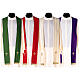Capa de asperges bordada com strass 100% lã quatro cores litúrgicas s14
