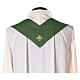 Capa de asperges bordada com strass 100% lã quatro cores litúrgicas s15