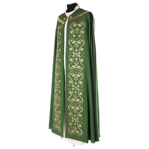 Embroidered priest cope with strass, 100% wool 4 colors 4