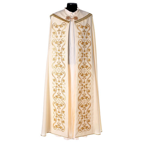 Embroidered priest cope with strass, 100% wool 4 colors 7