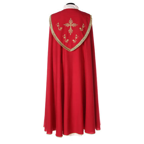 Embroidered priest cope with strass, 100% wool 4 colors 13