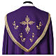 Embroidered priest cope with strass, 100% wool 4 colors s2