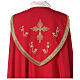 Embroidered priest cope with strass, 100% wool 4 colors s5