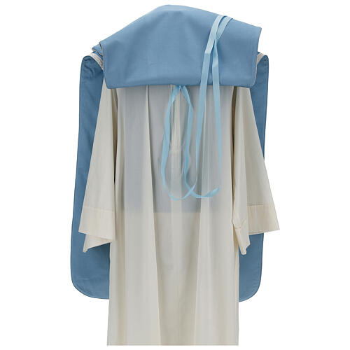 Chasuble romaine mariale mixte coton bleu ciel 7
