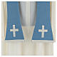Chasuble romaine mariale mixte coton bleu ciel s9