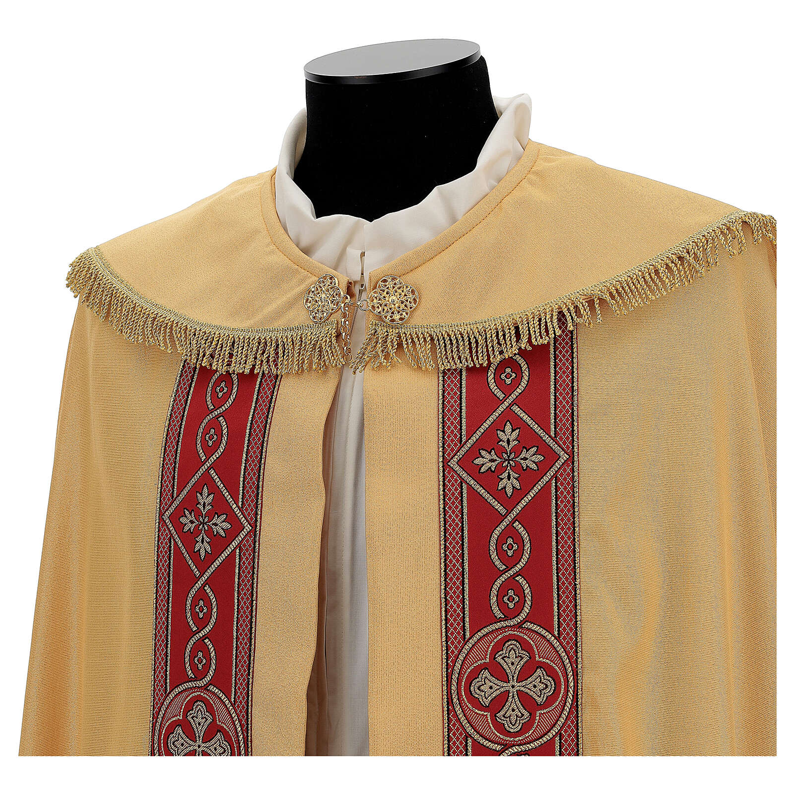 Priest cope in gold lame polyester and wool with gallon | online sales ...