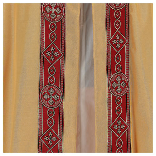 Priest cope in gold lame polyester and wool with gallon applications 3