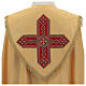 Priest cope in gold lame polyester and wool with gallon applications s2